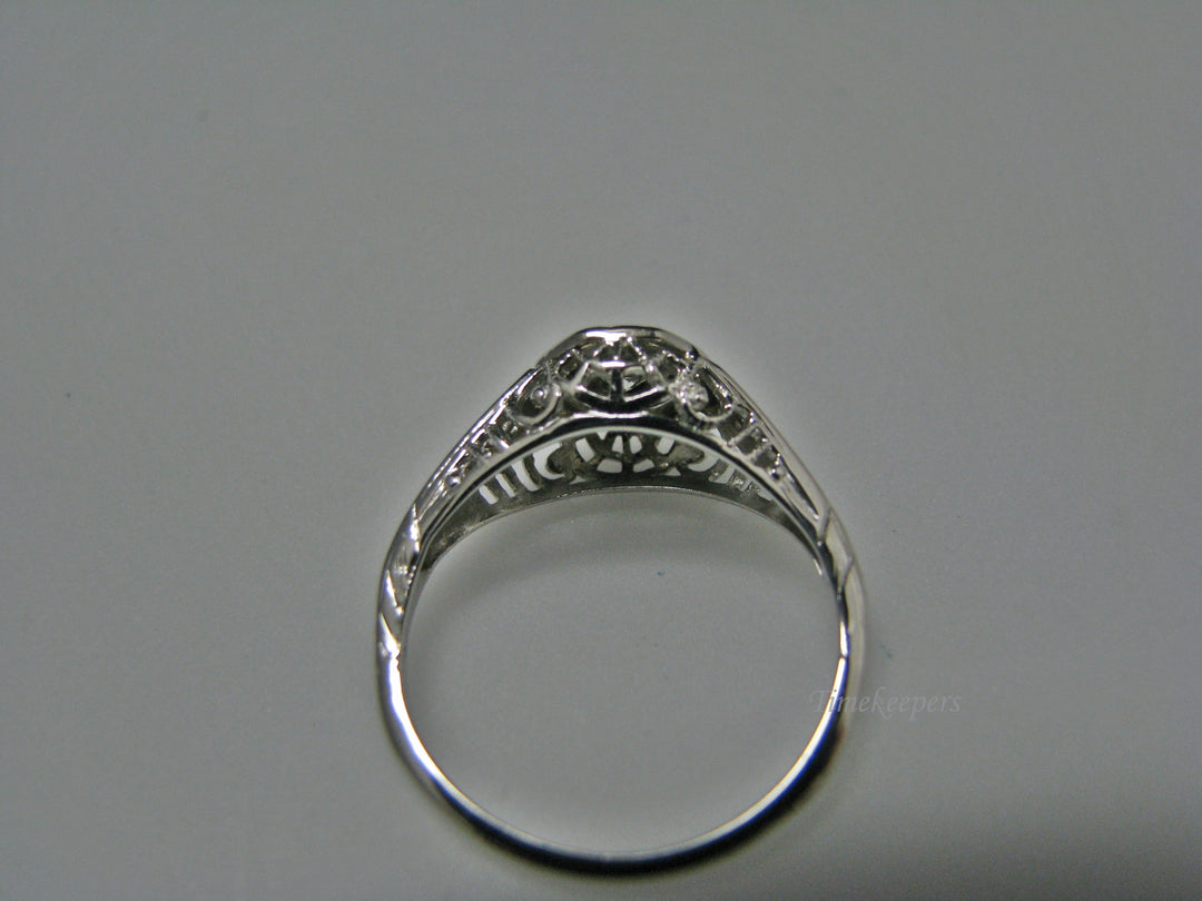 H108 Gorgeous Diamond Ring in 14k White Gold from 1930's