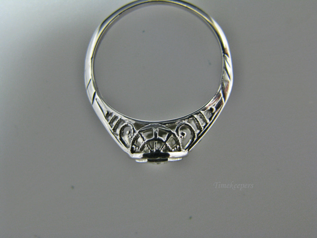 H108 Gorgeous Diamond Ring in 14k White Gold from 1930's