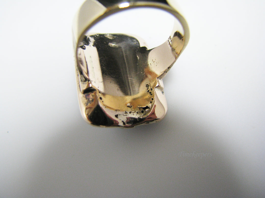 c999 Unique Antique Unisex Large Cameo Ring in 10k Yellow Gold