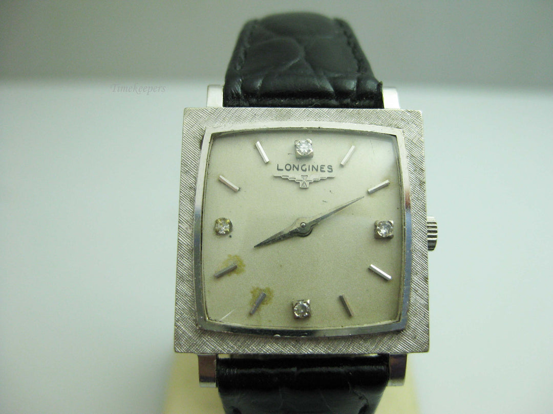 b708 Classic Unisex 14kt White Gold Longines Wristwatch