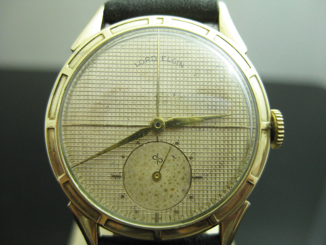 b764 Men's Classic Gold Filled Mechanical Lord Elgin Wristwatch