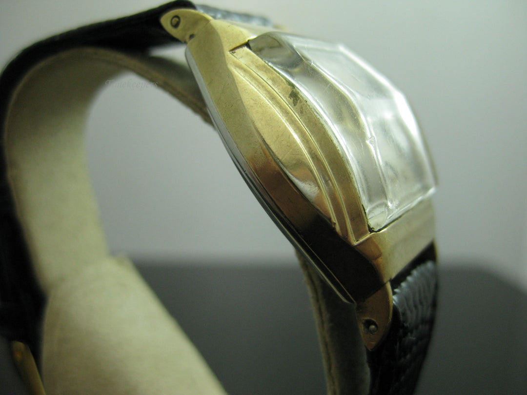 b773 Men's Vintage 10kt Rolled Gold Plated Mechanical Benrus Wristwatch