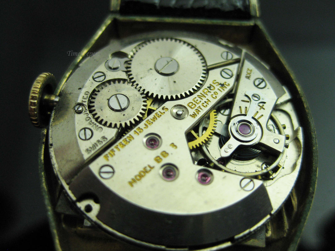 b773 Men's Vintage 10kt Rolled Gold Plated Mechanical Benrus Wristwatch
