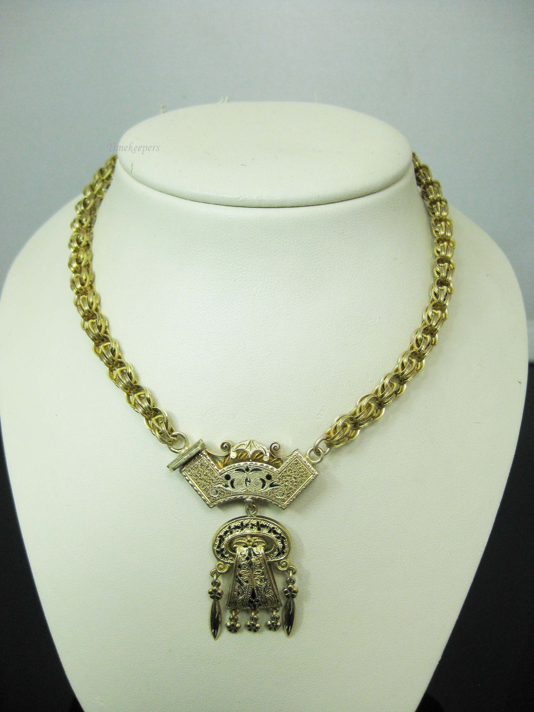 b800 Antique 10kt Yellow Gold Rolo Style Chain with Attached Gold Filled Piece