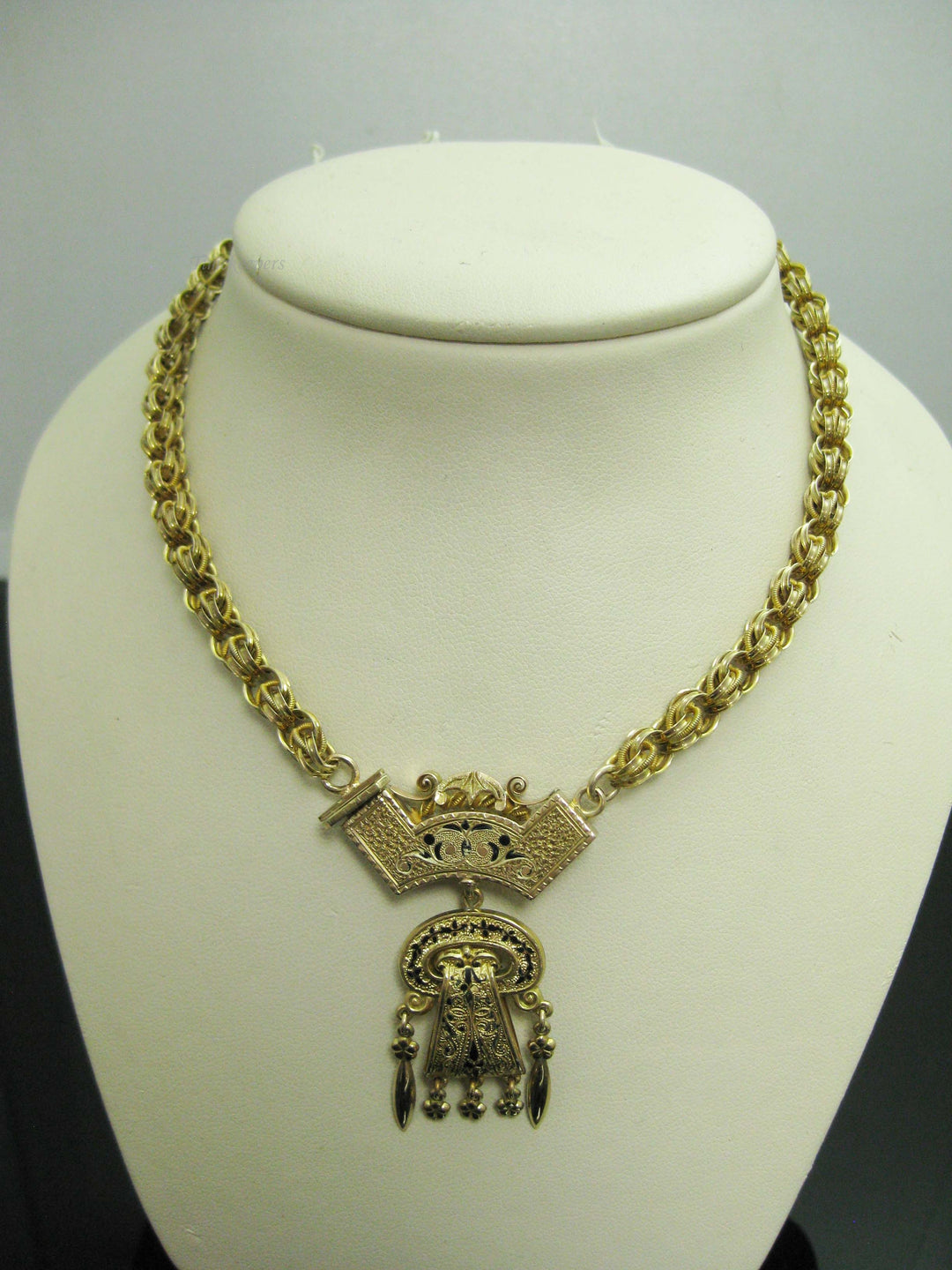 b800 Antique 10kt Yellow Gold Rolo Style Chain with Attached Gold Filled Piece