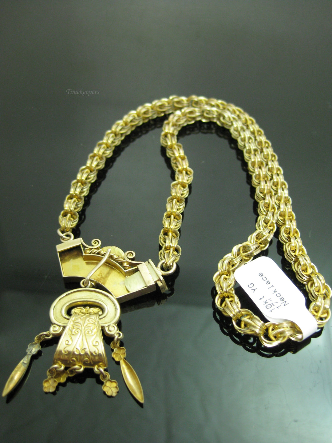 b800 Antique 10kt Yellow Gold Rolo Style Chain with Attached Gold Filled Piece