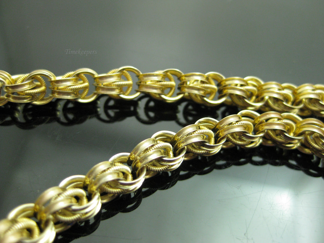 b800 Antique 10kt Yellow Gold Rolo Style Chain with Attached Gold Filled Piece