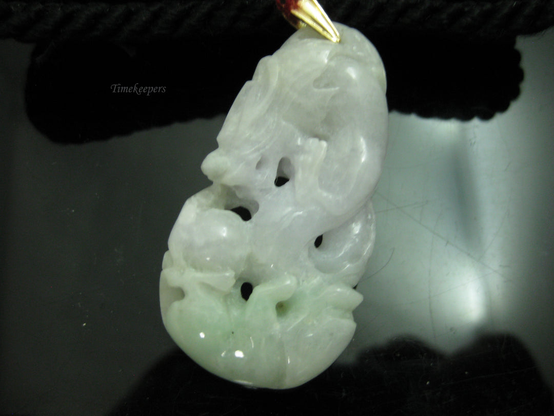 g246 Pale Jade Pendant with 14Kt Bail