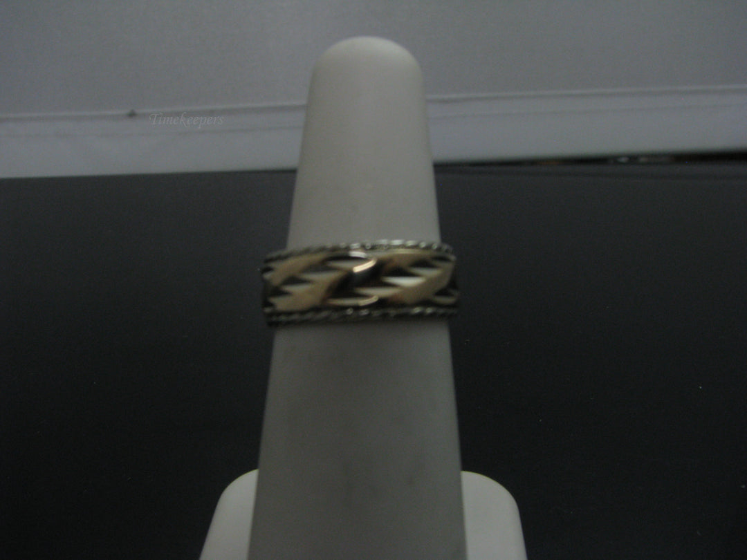 g259 Beautiful Yellow/White Gold Wedding band Size 5