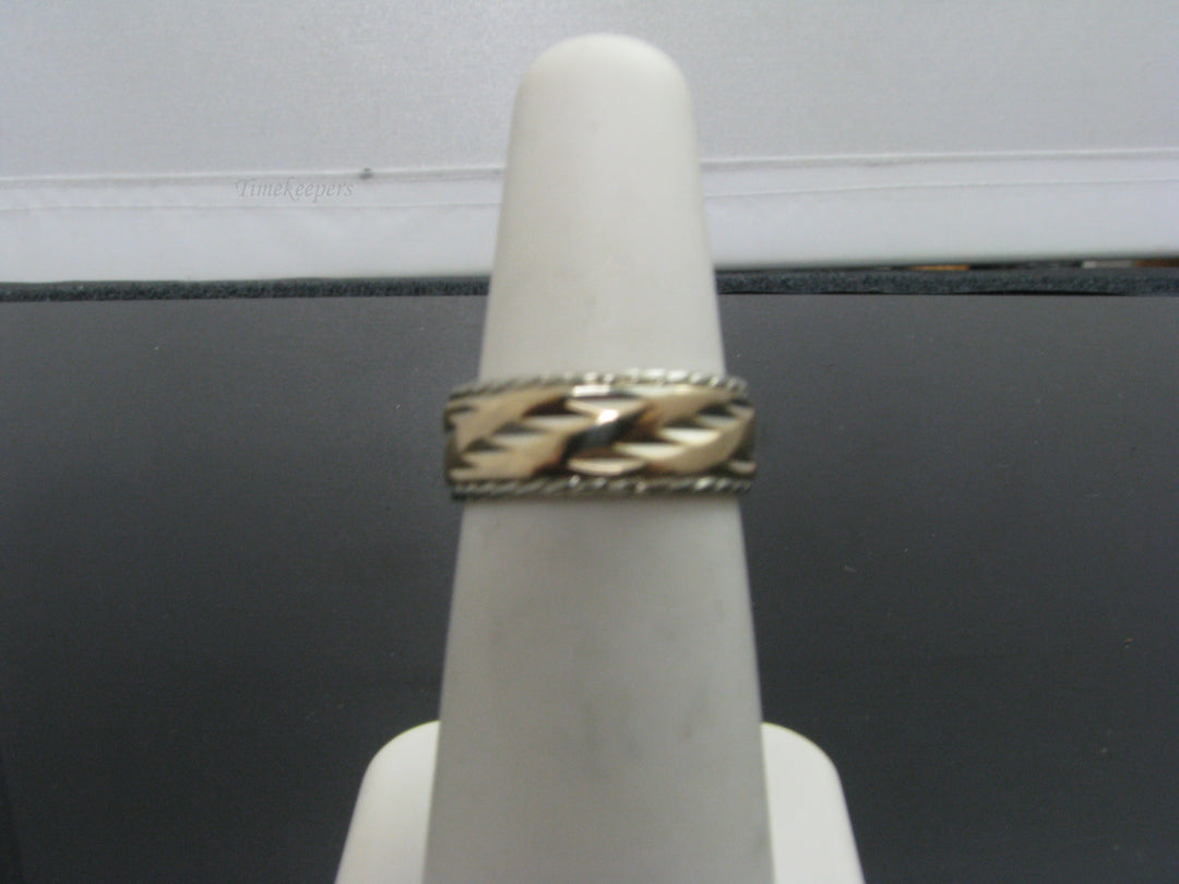 g259 Beautiful Yellow/White Gold Wedding band Size 5