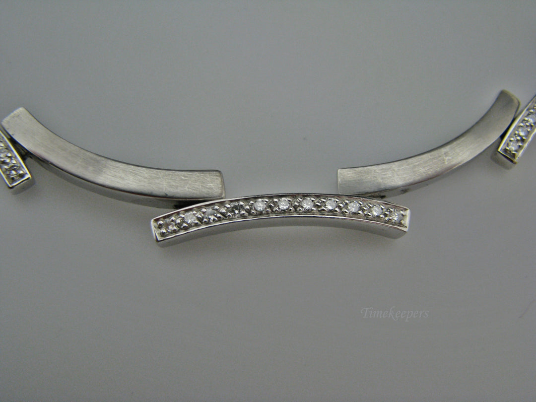 H197 Stunning Necklace with Multiple Diamonds in 18K White Gold