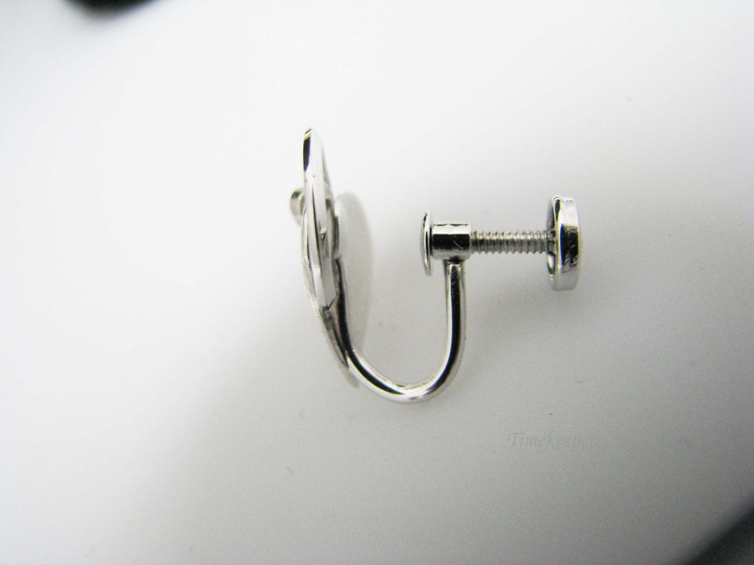 j116 New/ Old Stock Sterling Silver Heart Clip On Earrings