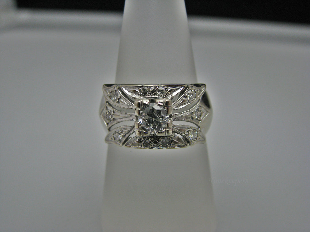 H221 Dazzling Multi Diamond Ring in 14k White Gold Size 7.75