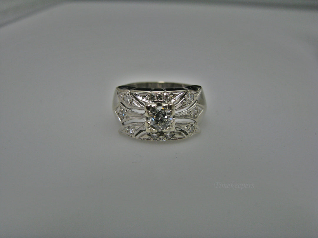 H221 Dazzling Multi Diamond Ring in 14k White Gold Size 7.75