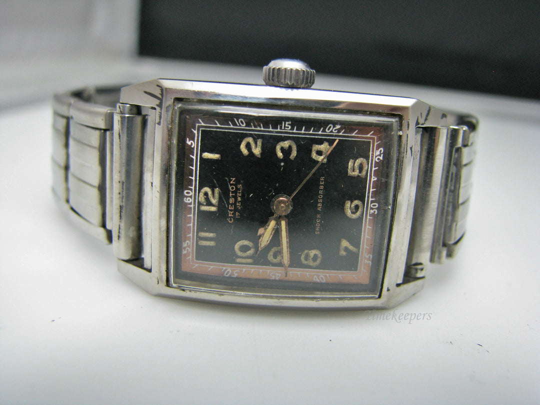 H247 Cute Creston Mechanical Hand Wind Watch from 1940's