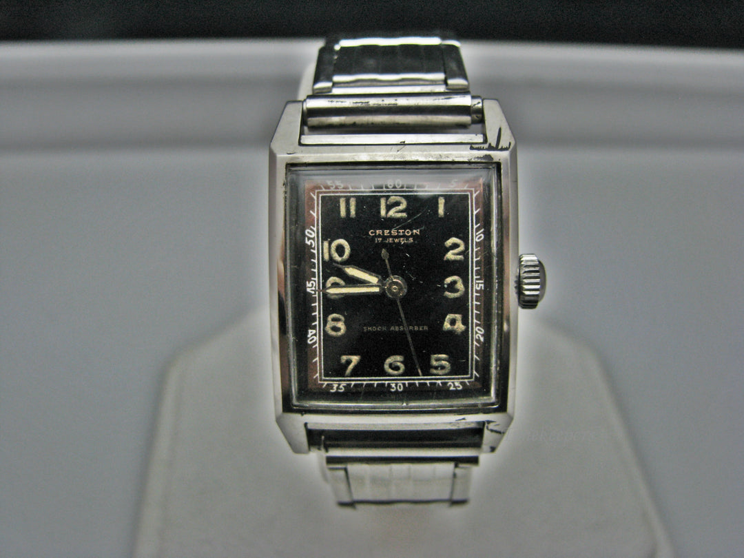 H247 Cute Creston Mechanical Hand Wind Watch from 1940's