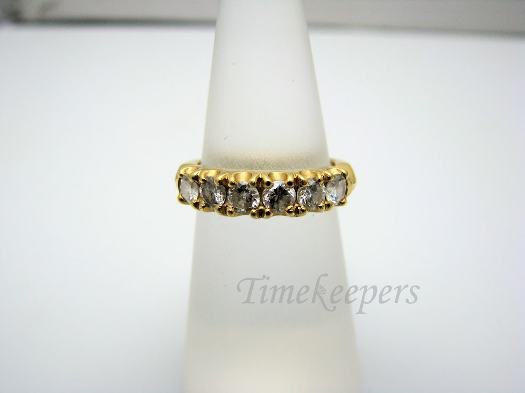 H304 Stunning Diamond 18k Yellow Gold Wedding Band in Size 5.25