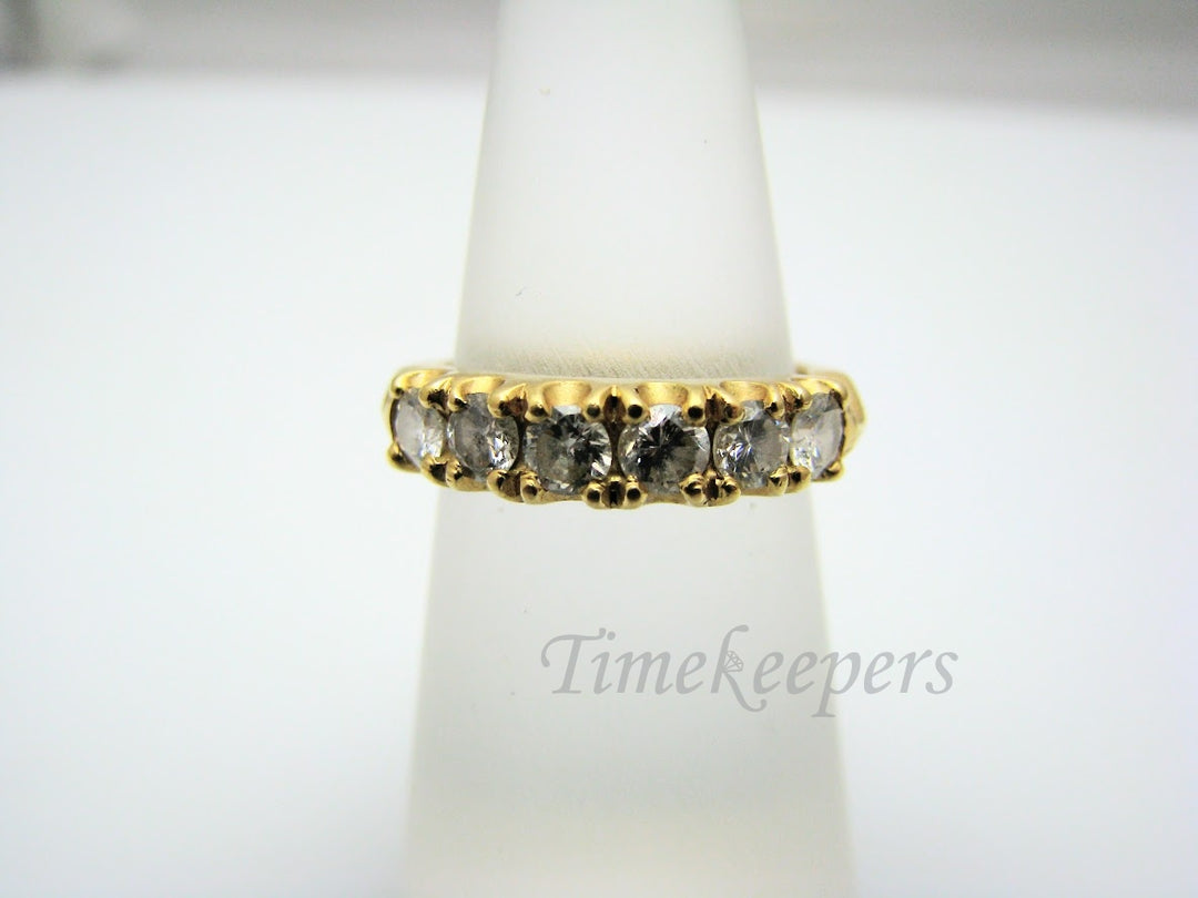 H304 Stunning Diamond 18k Yellow Gold Wedding Band in Size 5.25