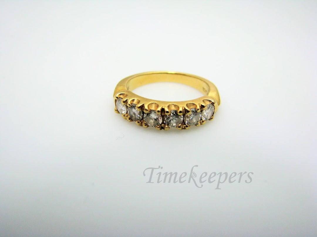 H304 Stunning Diamond 18k Yellow Gold Wedding Band in Size 5.25