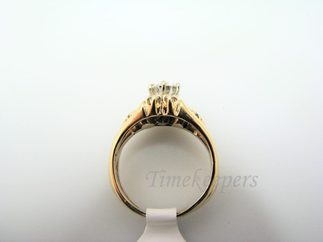 H315 Stunning Diamond 14k Yellow Gold Wedding Ring Set in Size 5.0