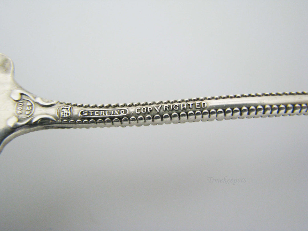 j190 Vintage Towle, Canterbury Pattern Sterling Silver Lettuce Serving Fork