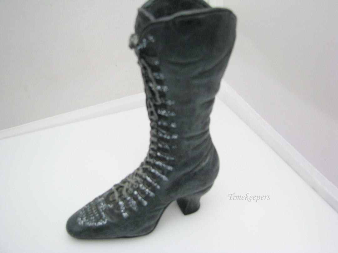 j197 Nice Collectible Vintage Style Small Black Boot