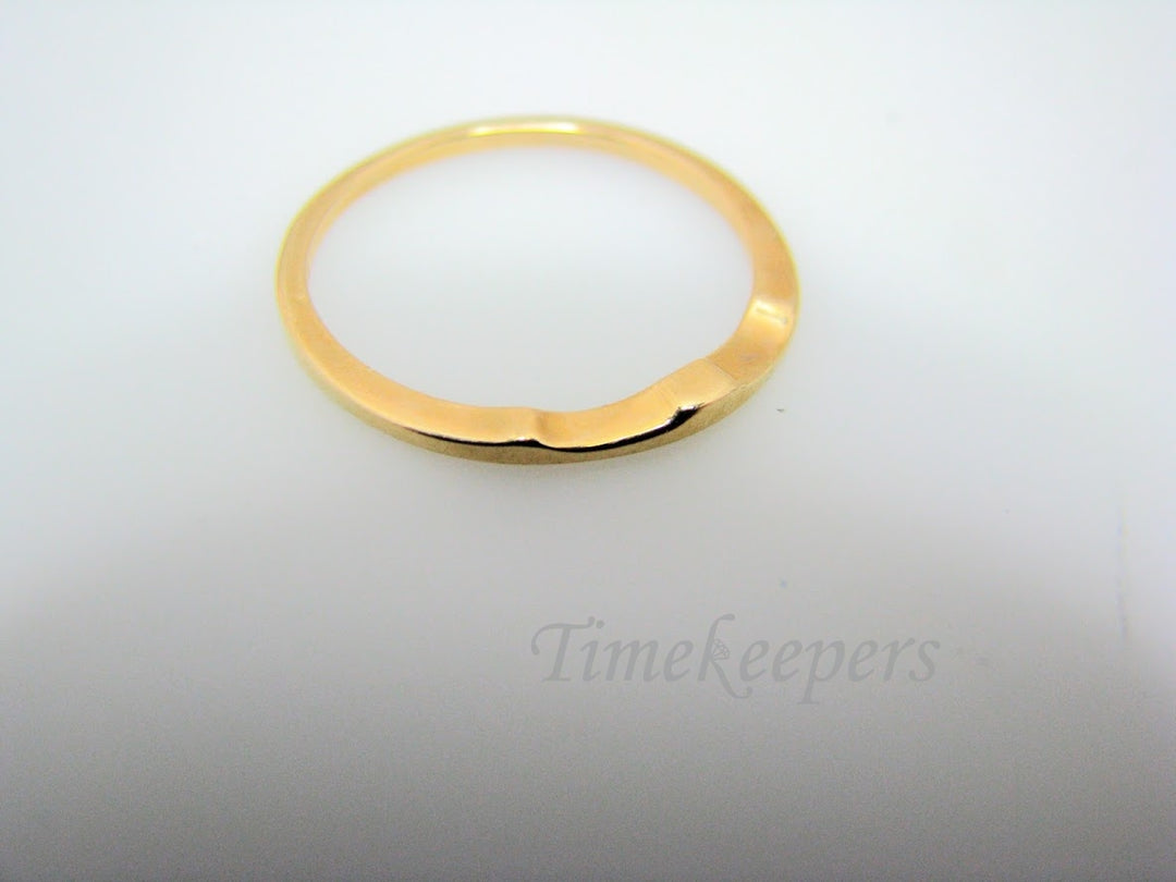 H357 Unique 14k Yellow Gold Wedding Band in Size 7