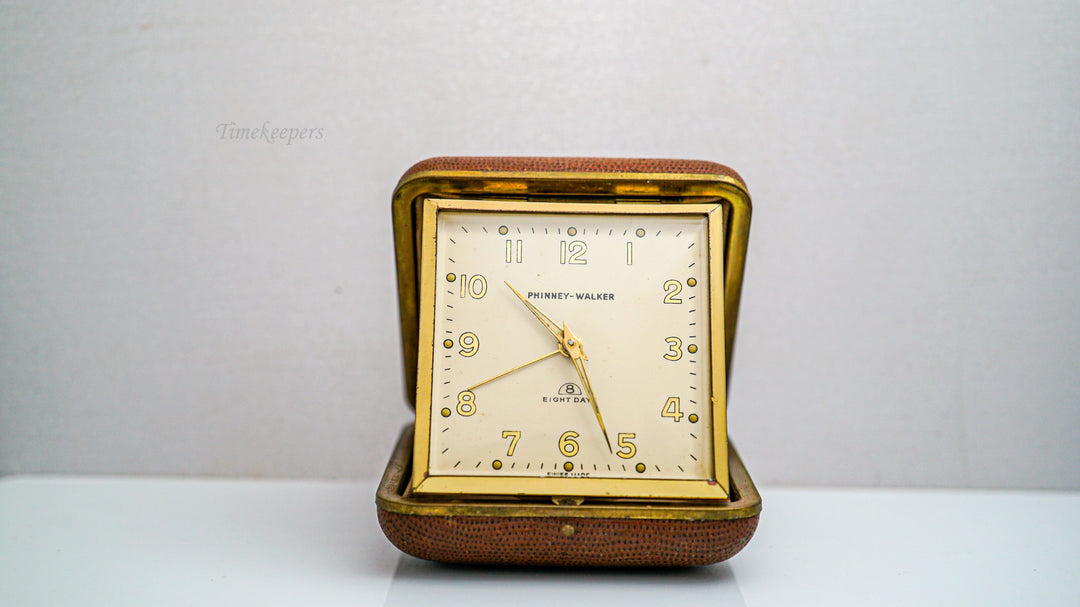 K349 Vintage Phinney Walker Travel Alarm Clock