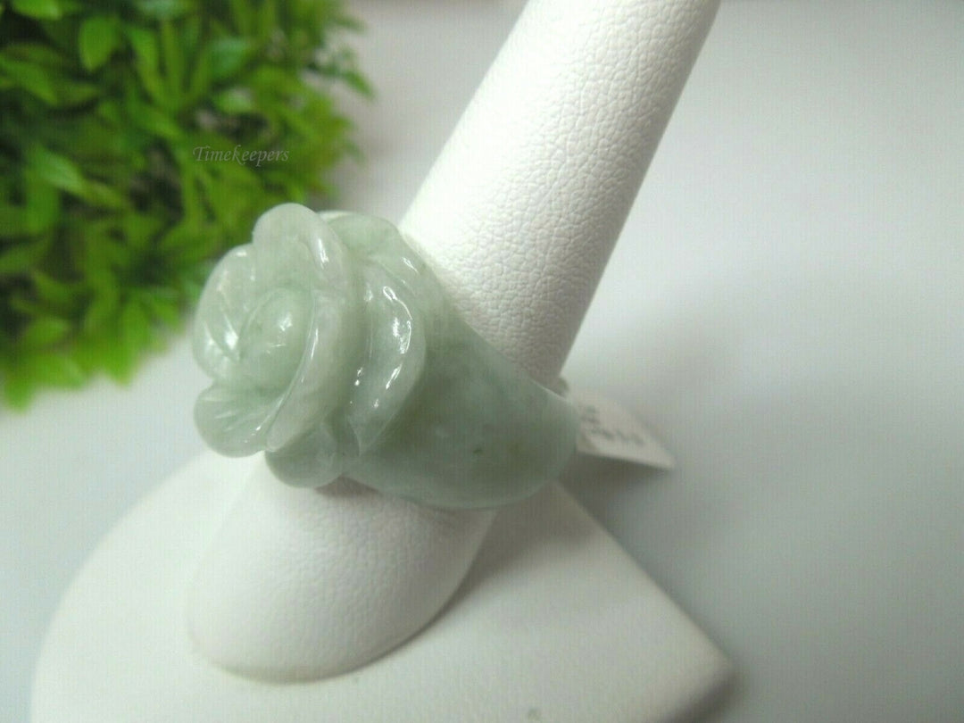 q504 Pure Natural Apple Jade Ring Size 9 (USA)