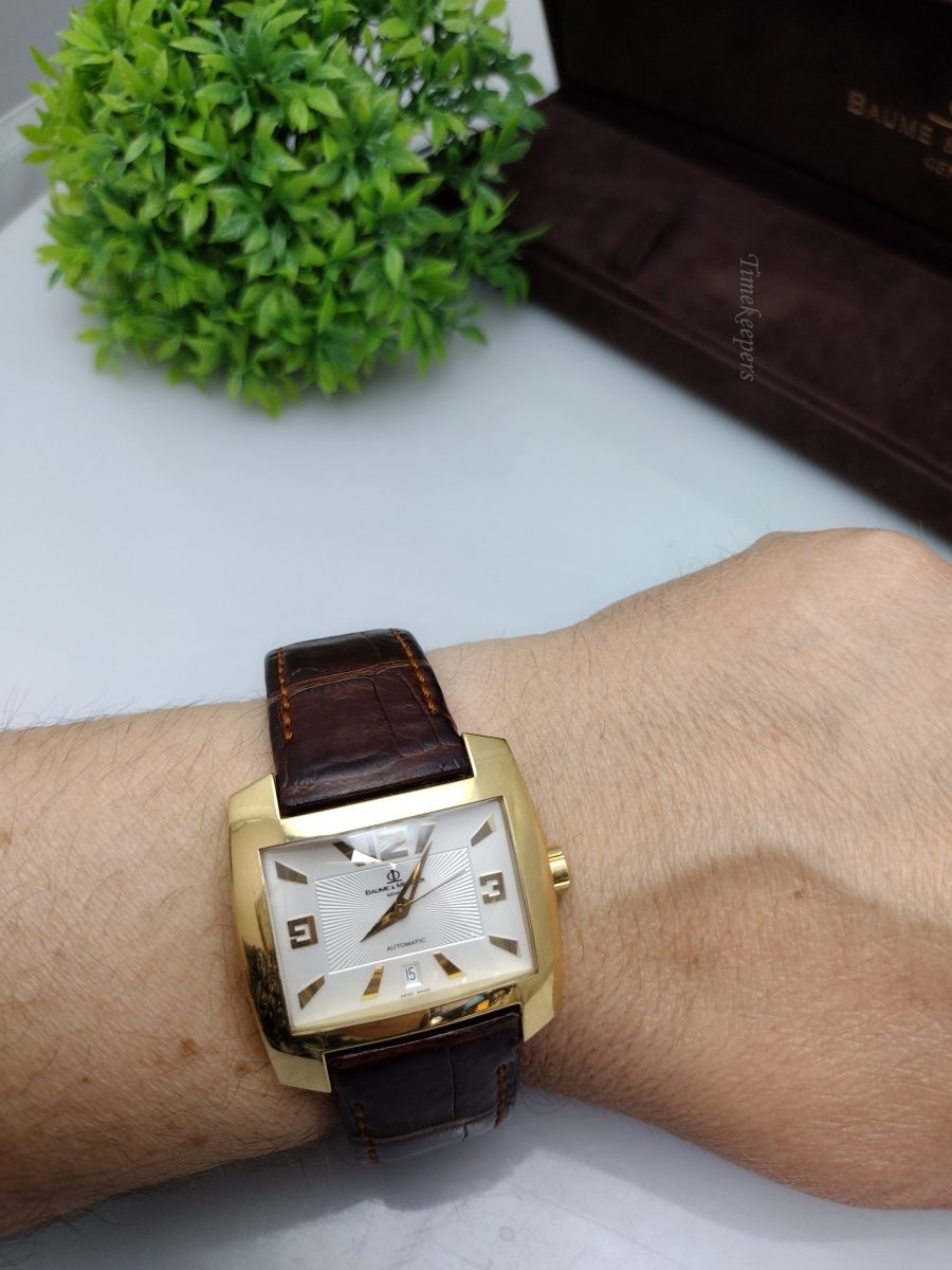 k202 Handsome Men's Automatic 18kt Yellow Gold Baume &amp; Mercier Geneve 1830 No. 3474271