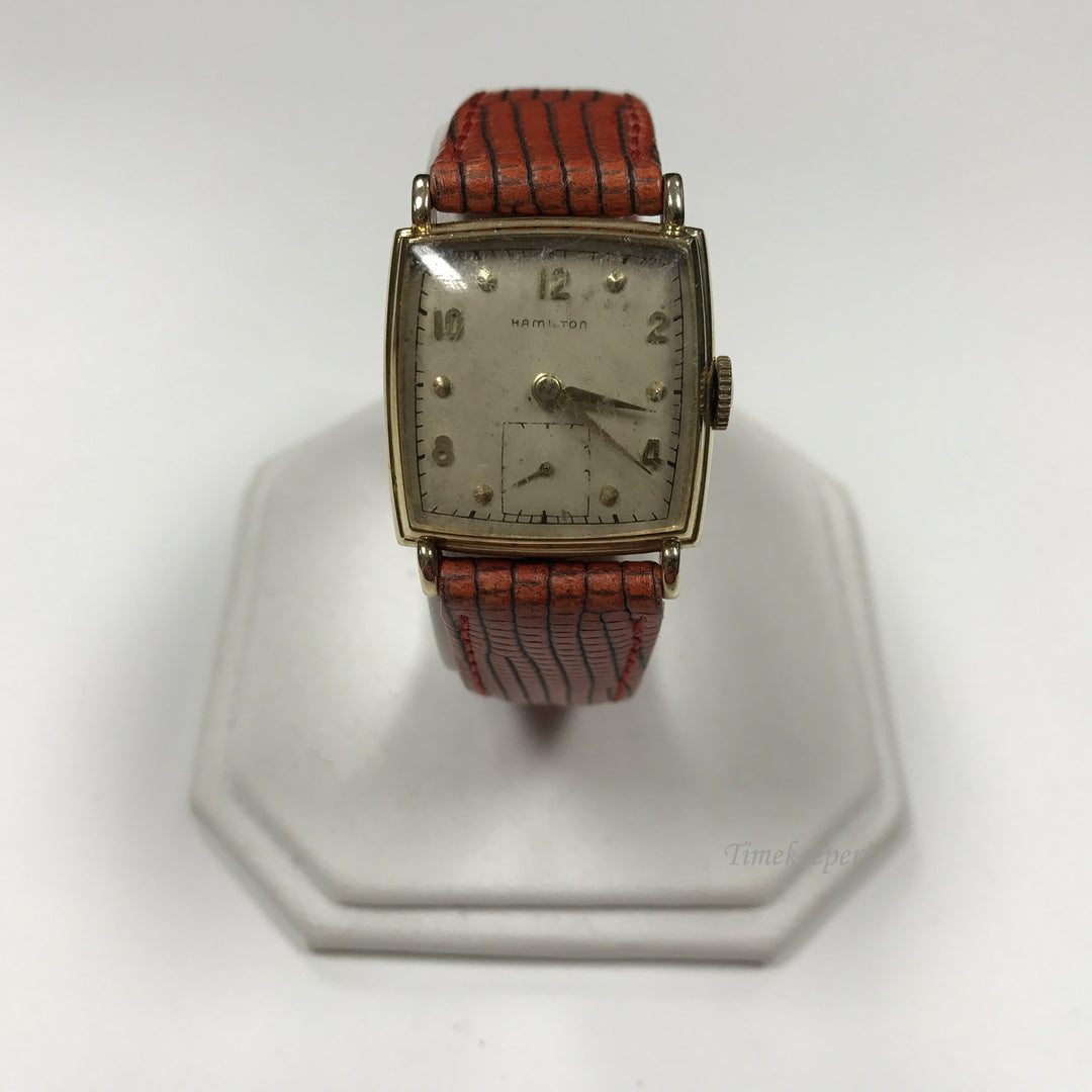 d054 Vintage Original Hamilton 747 17 Jewels 14k Gold Filled Men's Wrist Watch