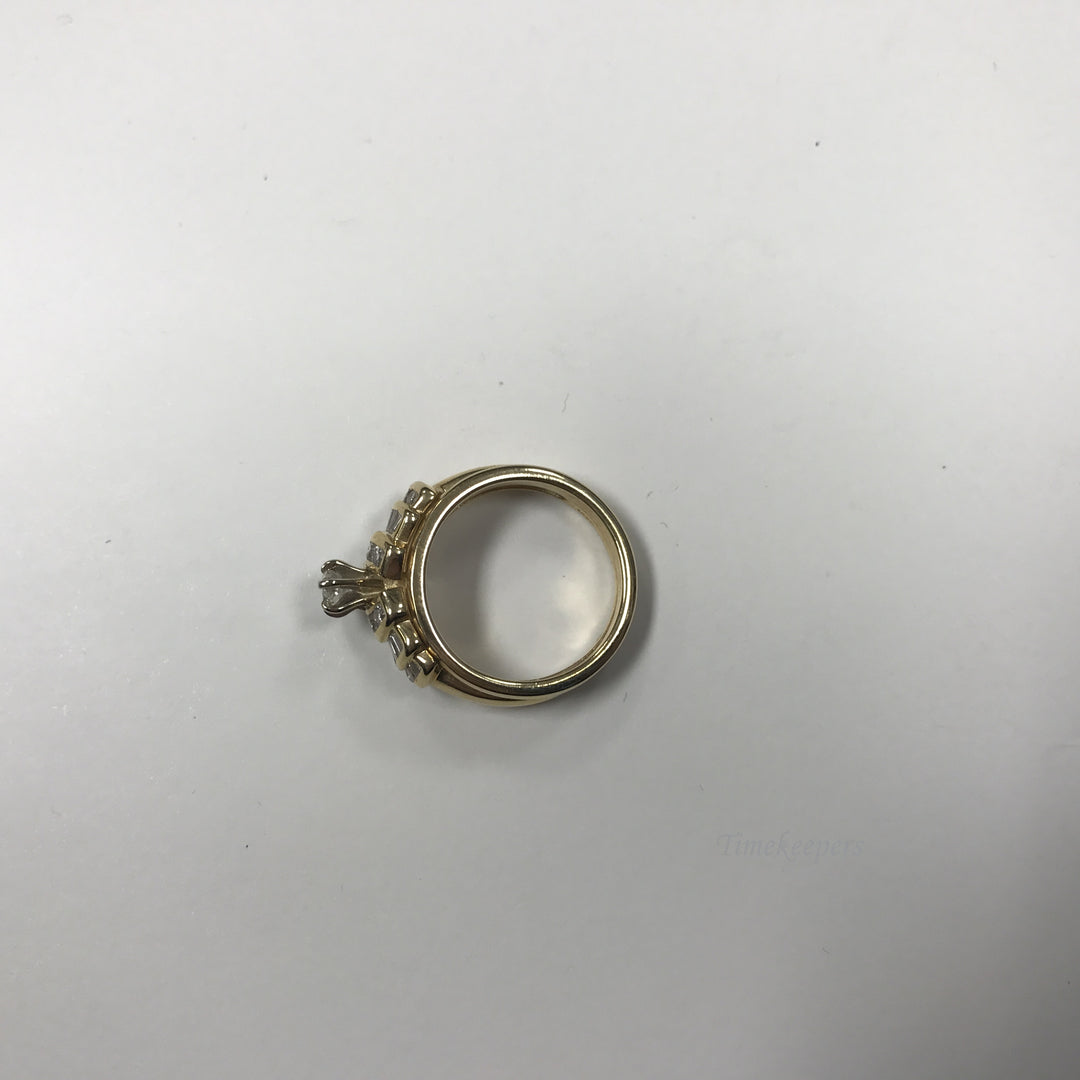 d193 Vintage Original 14K Yellow Gold 1TCW Multi Shape Diamond Ring Size 6