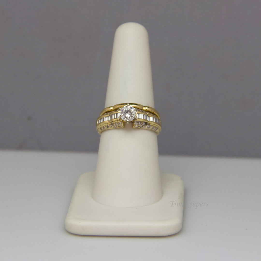 d491 Gorgeous 14kt Yellow Gold Wedding Set