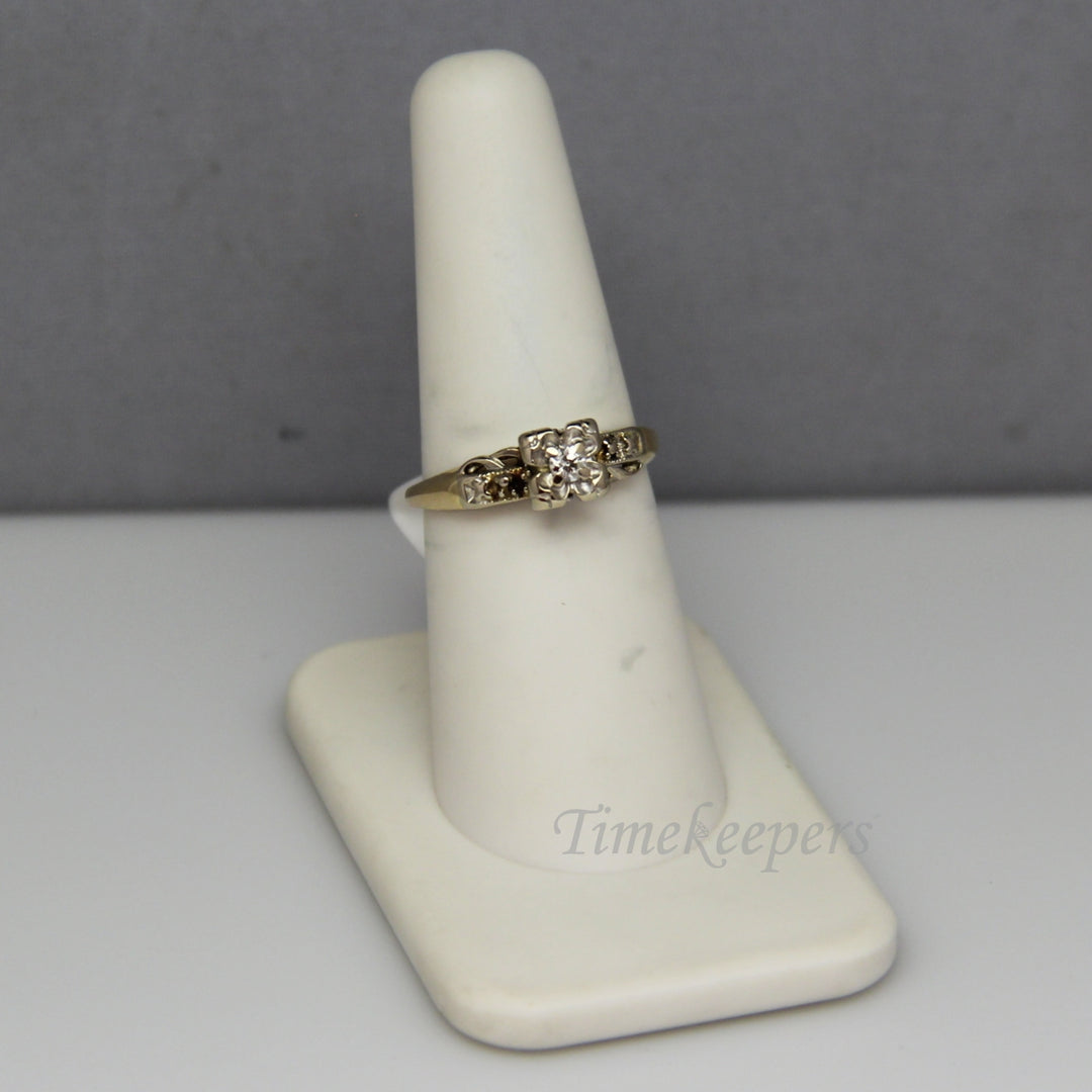 d495 Beautiful 14kt Yellow Gold Diamond Ring