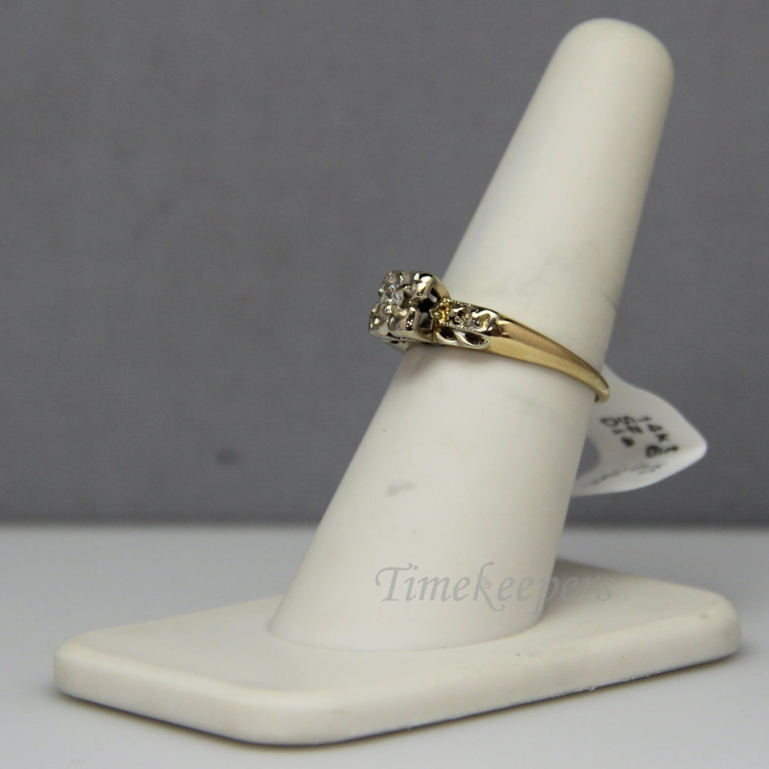 d495 Beautiful 14kt Yellow Gold Diamond Ring