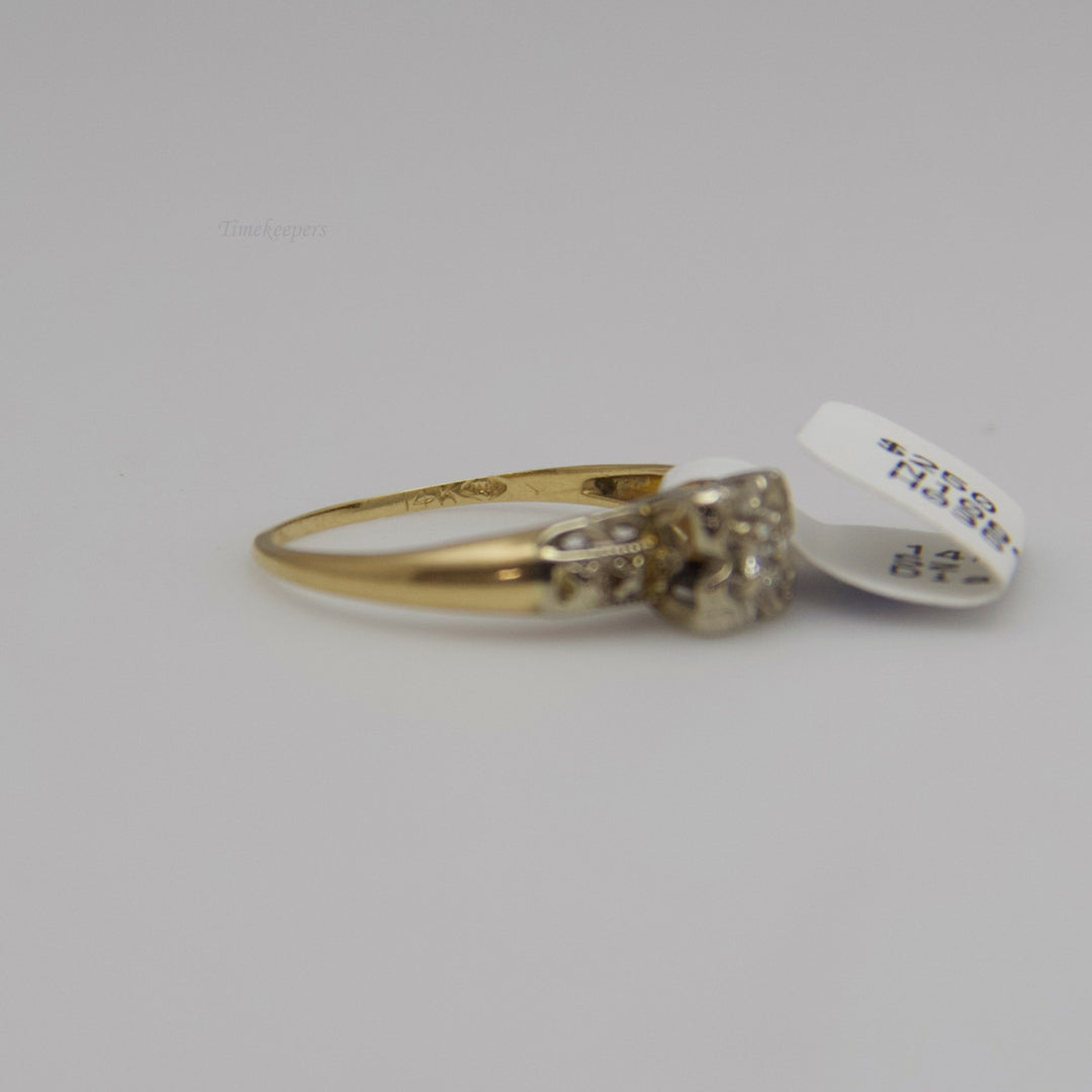 d495 Beautiful 14kt Yellow Gold Diamond Ring