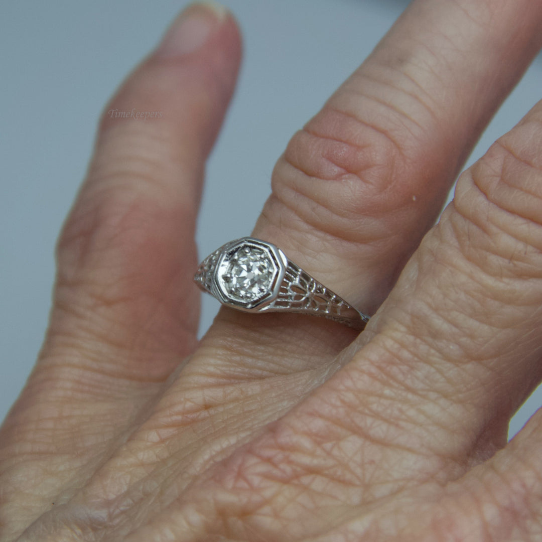 d546 10k White Gold Diamond Ring