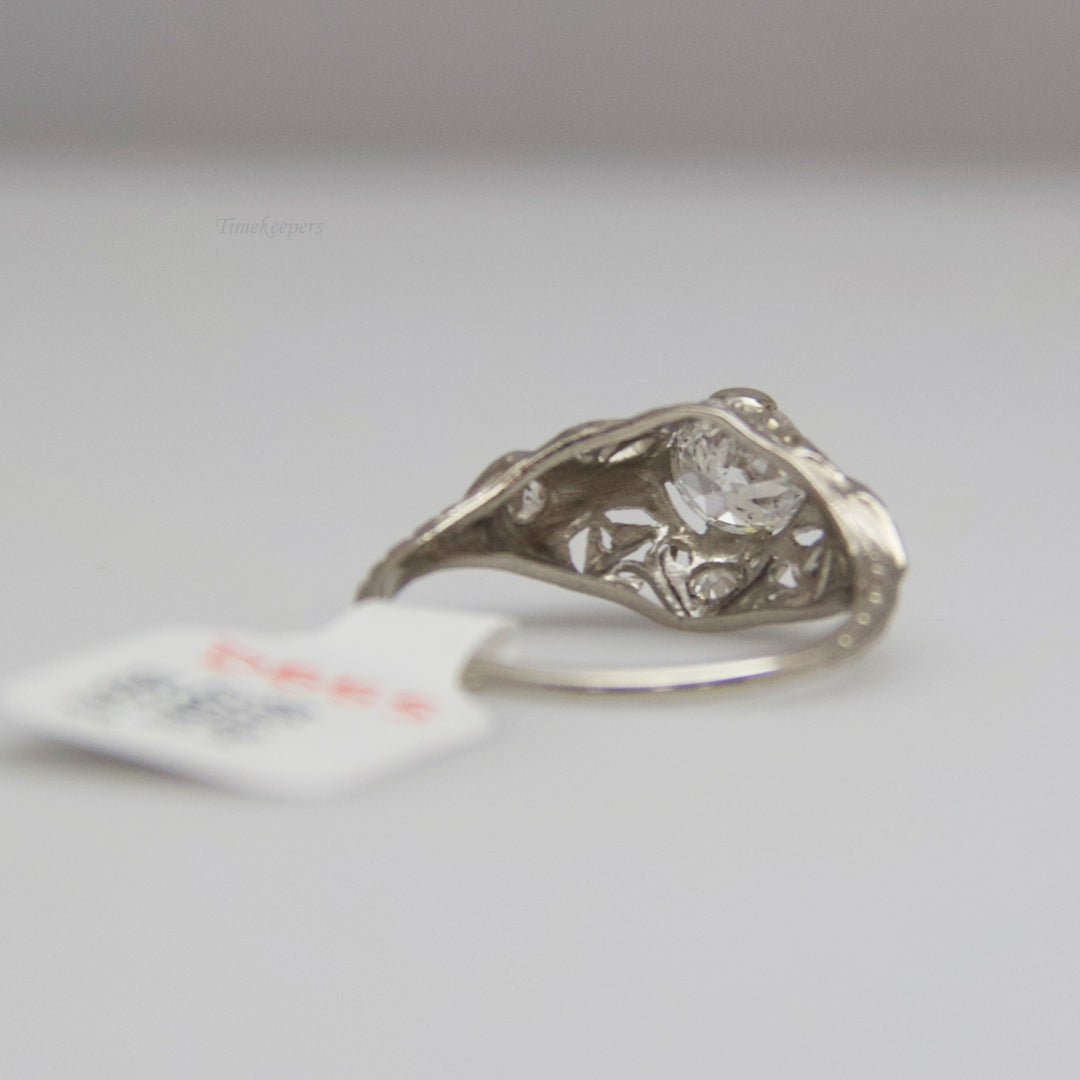 d555 Stunning Antique  Platinum Diamond Ring