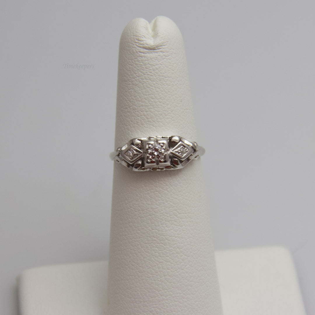 d580 Gorgeous 14k White Gold Diamond Ring