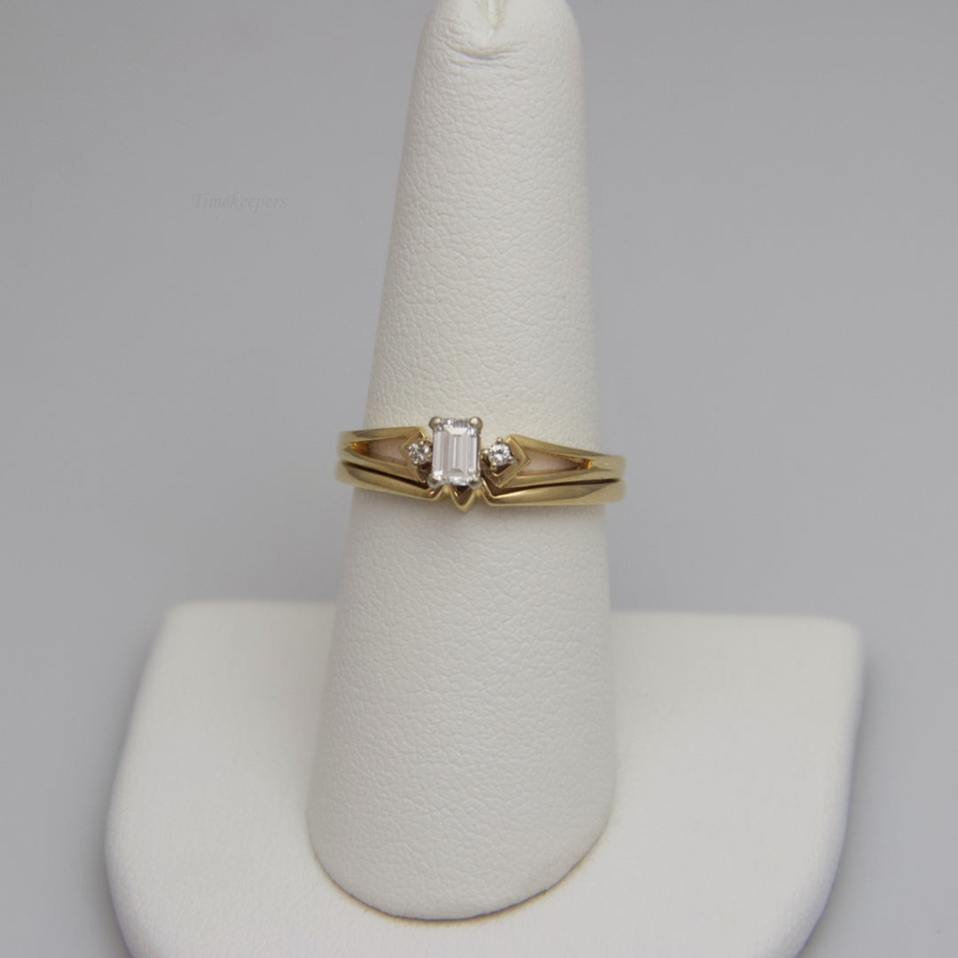 d655 Lovely 14k Yellow Gold Diamond Ring