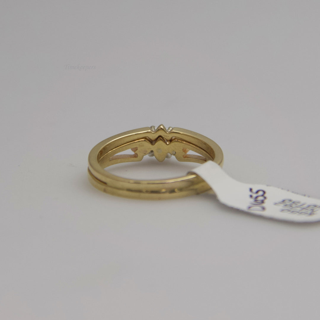 d655 Lovely 14k Yellow Gold Diamond Ring