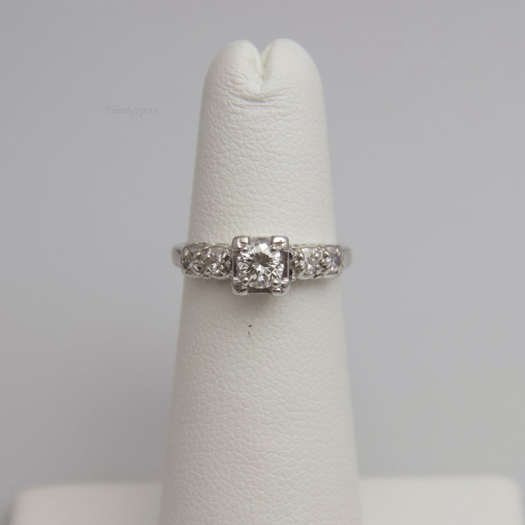 d681 Gorgeous 14k White Gold Diamond Engagement Ring