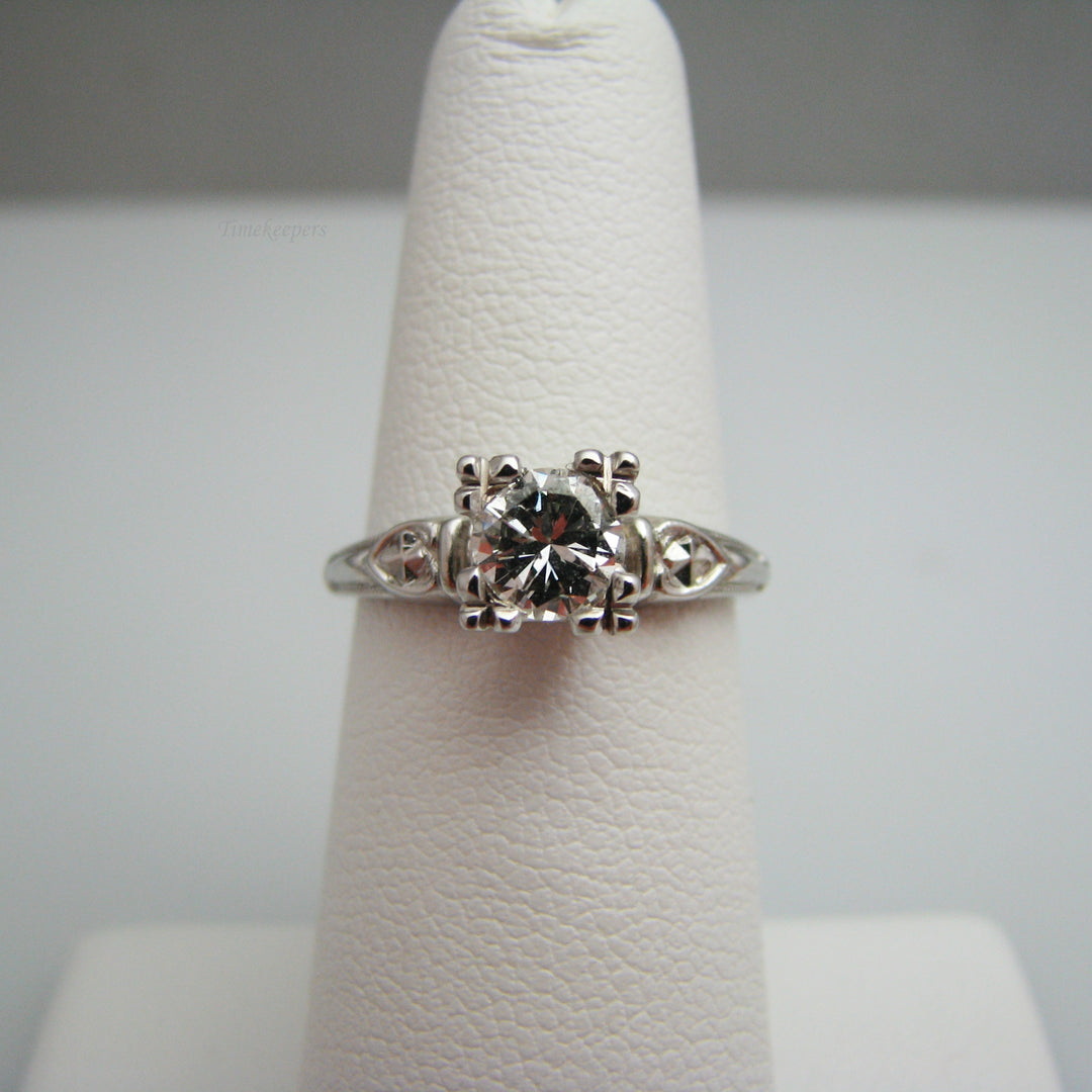 d792 Dazzling 14k White Gold Diamond Engagement Ring
