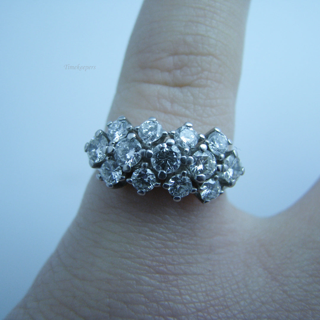 d853 Stunning 14k White Gold Diamond Ring