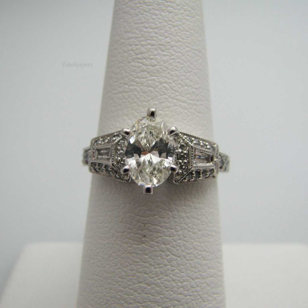 d863 Stunning 14k White Gold Diamond Engagement Ring