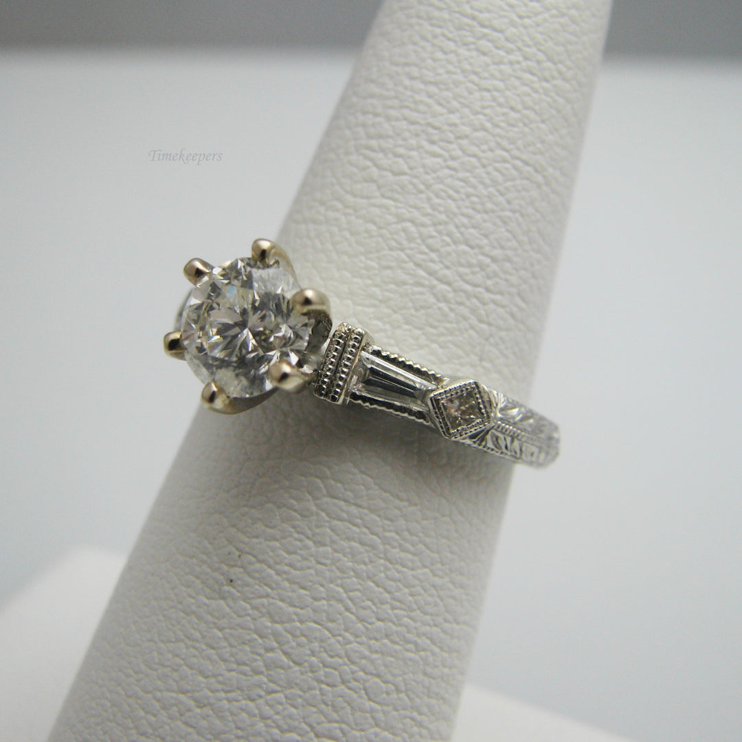 d866 Beautiful 14k White Gold Diamond Wedding Ring Set