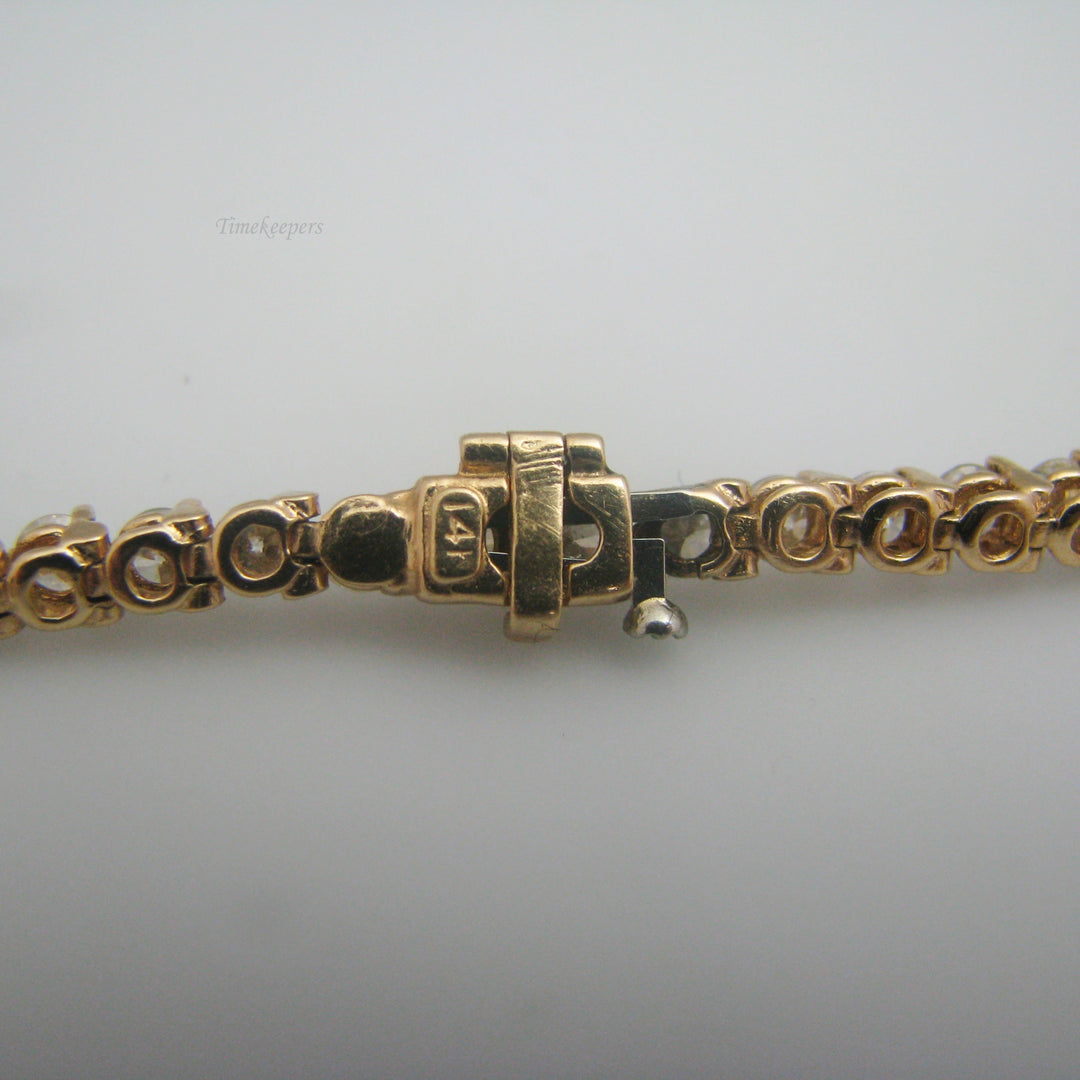 d932 Stunning 14k Yellow Gold Diamond Bracelet