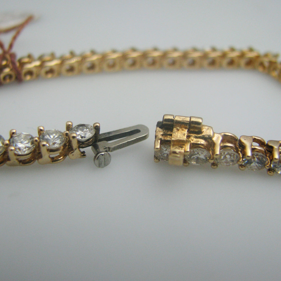 d932 Stunning 14k Yellow Gold Diamond Bracelet