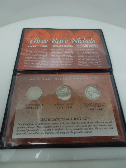 s724 Three Rare Nickels Coin Set NIP