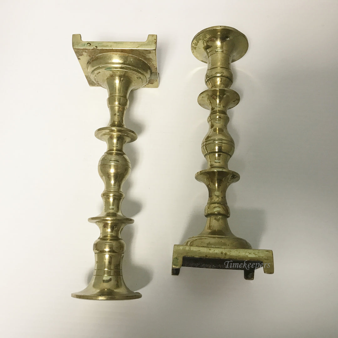 e232 Antique Original Gold Tone Classic Style Candle Holders Set of 2